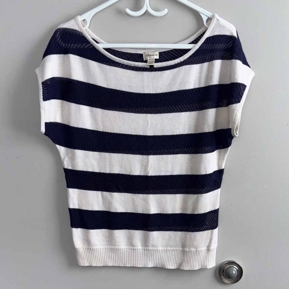 💥2/$33💥 Dynamite Navy and Cream Striped Knit Top
